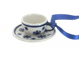 Snow Flurry Cup & Saucer Ornament