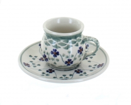 Sage Floral Espresso Cup & Saucer