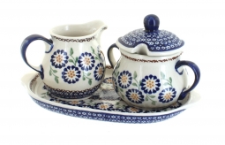 Peach Blossom Sugar & Creamer Set with Tray