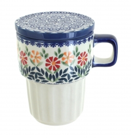 Garden Bouquet Large Mug with Lid