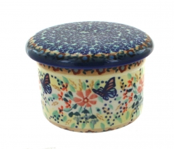 Blue Butterfly French Butter Dish