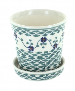 Sage Floral Flower Pot