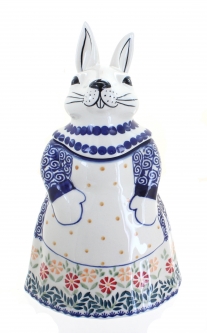 Garden Bouquet Rabbit Cookie Jar