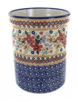 Red Daisy Utensil Jar