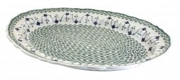 Sage Floral Large Oval Serving Platter