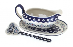 Blue Violet Gravy Boat & Ladle