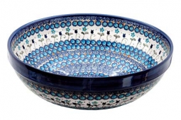 Blue Rose Polish Pottery Nature Large Mixing Bowl, 1 - Gerbes Super Markets