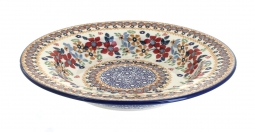 Red Daisy Soup Plate