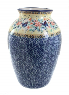 Blue Butterfly Large Vase