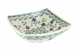 Sage Floral Small Square Bowl